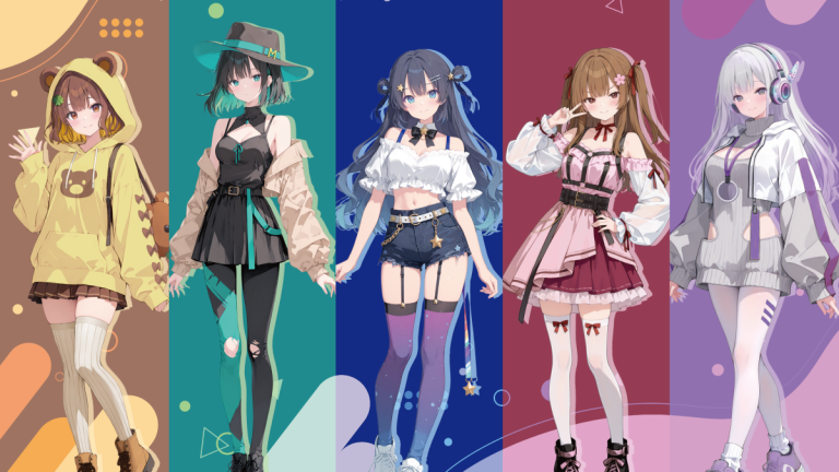 KLabのAI VTuberプロジェクト「ゆめかいろプロダクション」1期生のビジュアル