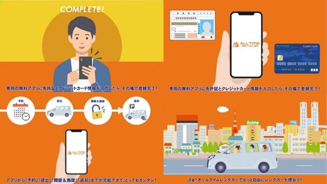 スマートフォンを使ったバーチャルキーによる無人貸出のイメージ図